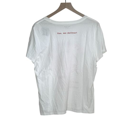 Kate Spade New York Kate Burger White Short Sleeve T Shirt  Woman's Size XL - Picture 6 of 7